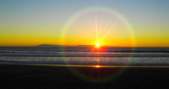 December 10, 2004 Sunset over the Channel Islands